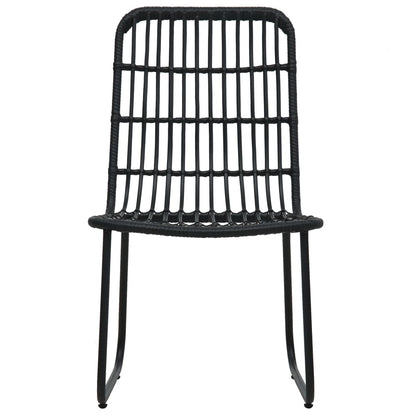 vidaXL 3 Piece Outdoor Dining Set Poly Rattan and Glass