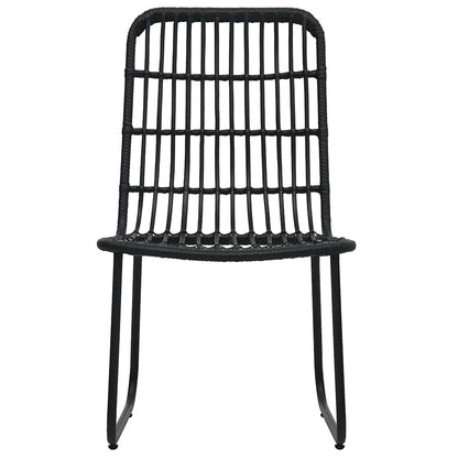 vidaXL 5 Piece Outdoor Dining Set Poly Rattan and Glass