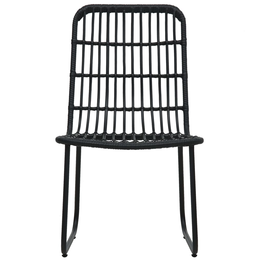 vidaXL Dining Set | Black | Poly rattan | 5-piece | Stackable | Dining Set