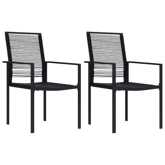 vidaXL Dining Set | Black | Glass, Powder-Coated Steel, PVC Hollow Rattan