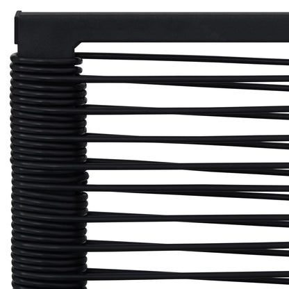 vidaXL Dining Set | Black | Powder-Coated Steel, PVC Hollow Rattan, Glass