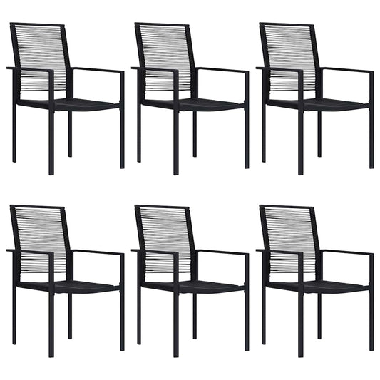vidaXL Dining Set | Black | Powder-Coated Steel | Large | Durable | Dining Set