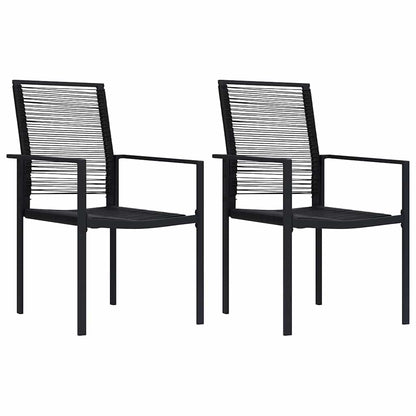 vidaXL Dining Set | Black | Glass, Powder-coated steel, PVC hollow rattan