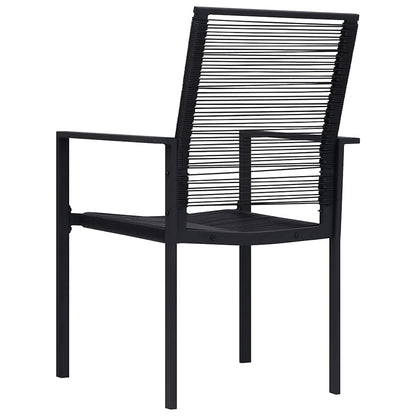 vidaXL Dining Set | Black | Glass, Powder-Coated Steel, PVC Hollow Rattan