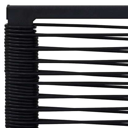 vidaXL Dining Set | Black | Glass, Powder-Coated Steel, PVC Hollow Rattan