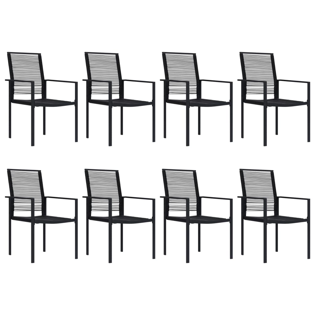 vidaXL Dining Set | Black | Glass | Large | Seats Many | Garden Dining Set