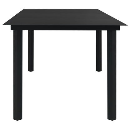 vidaXL Dining Set | Black | Glass | Large | Seats Many | Garden Dining Set