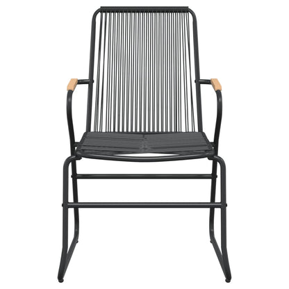 vidaXL 5 Piece Garden Dining Set Black PVC Rattan