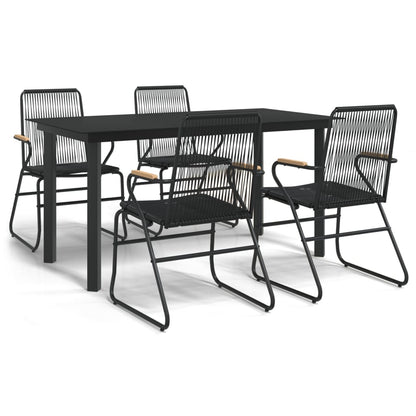 vidaXL Garden Dining Set | Black