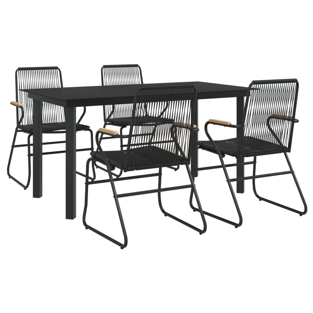 vidaXL Garden Dining Set | Black
