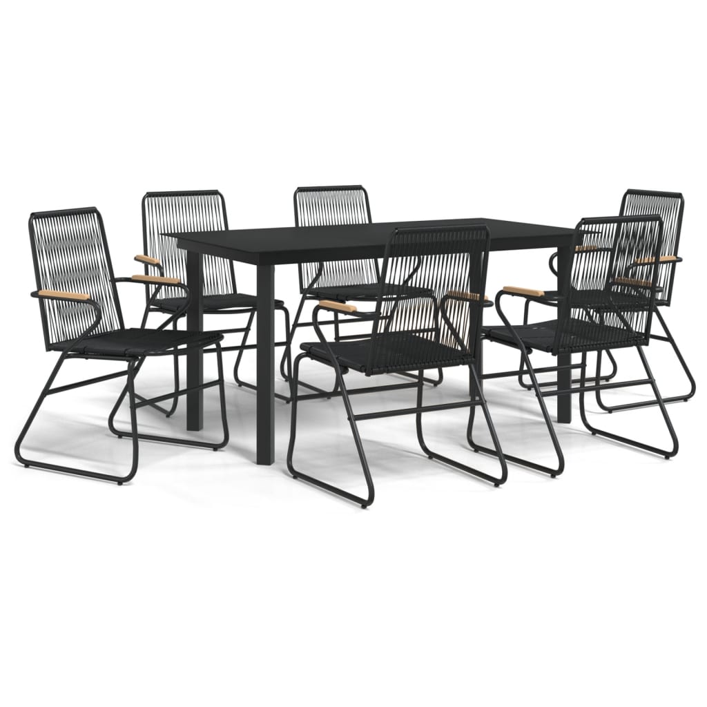 vidaXL Garden Dining Set | Black