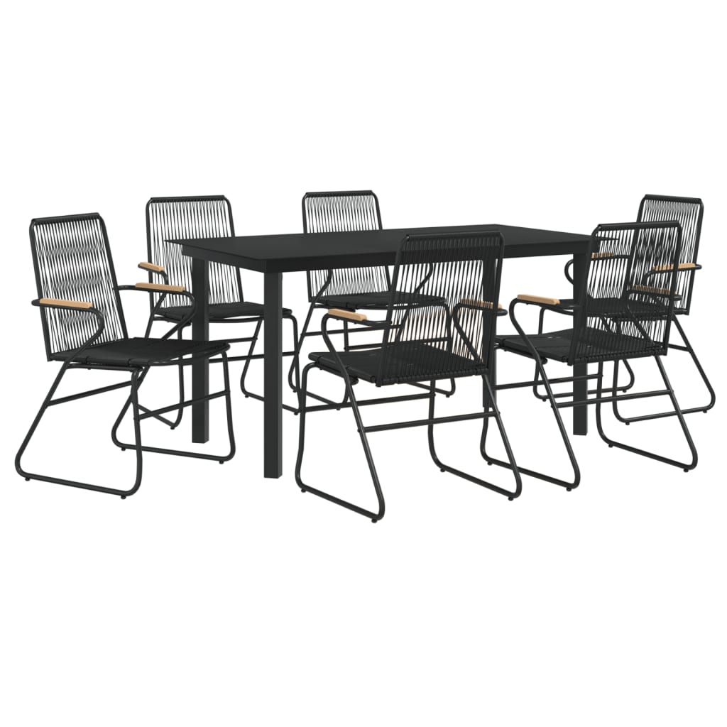 vidaXL Garden Dining Set | Black
