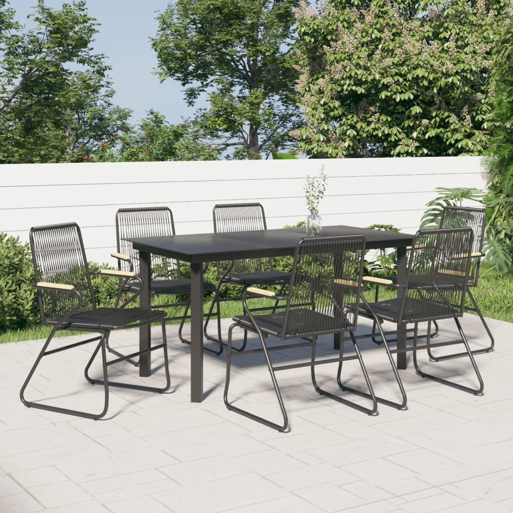 vidaXL Garden Dining Set | Black