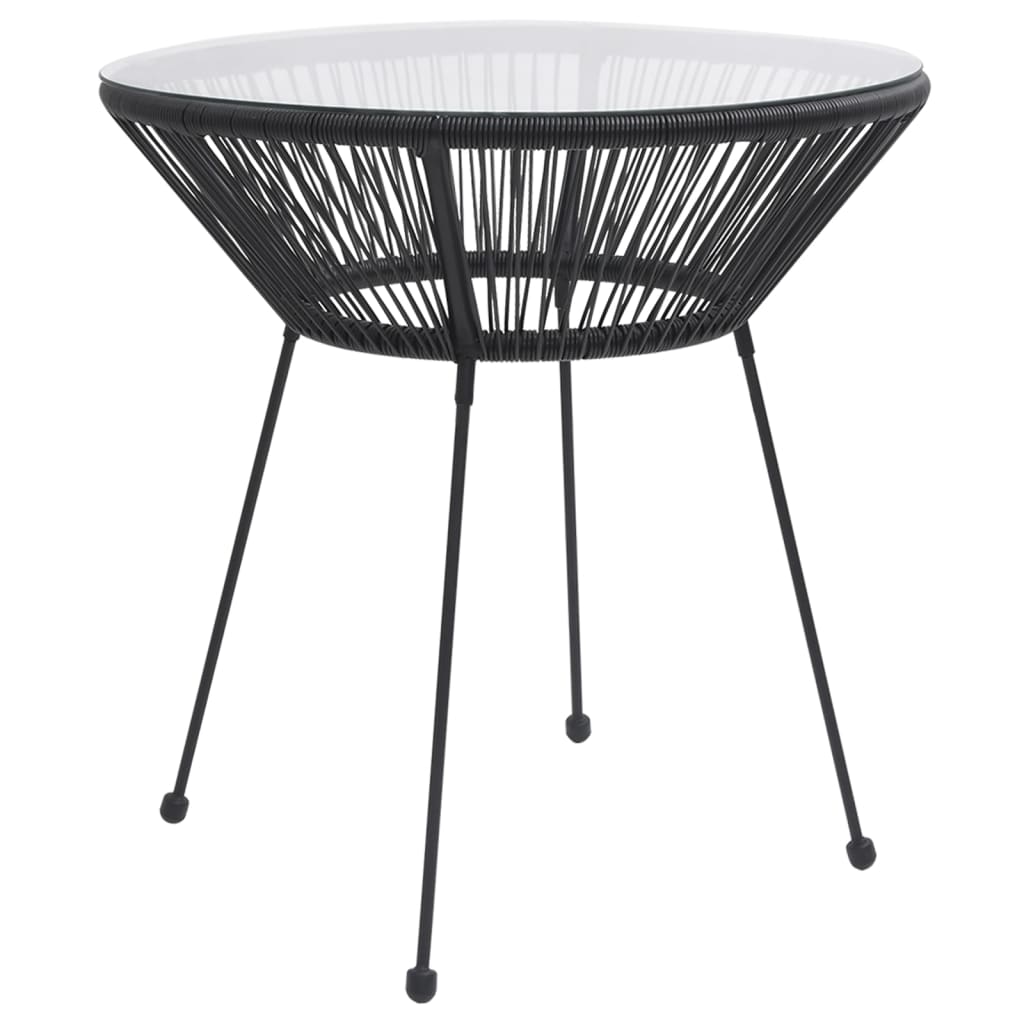 vidaXL Dining Set | Black and Transparent