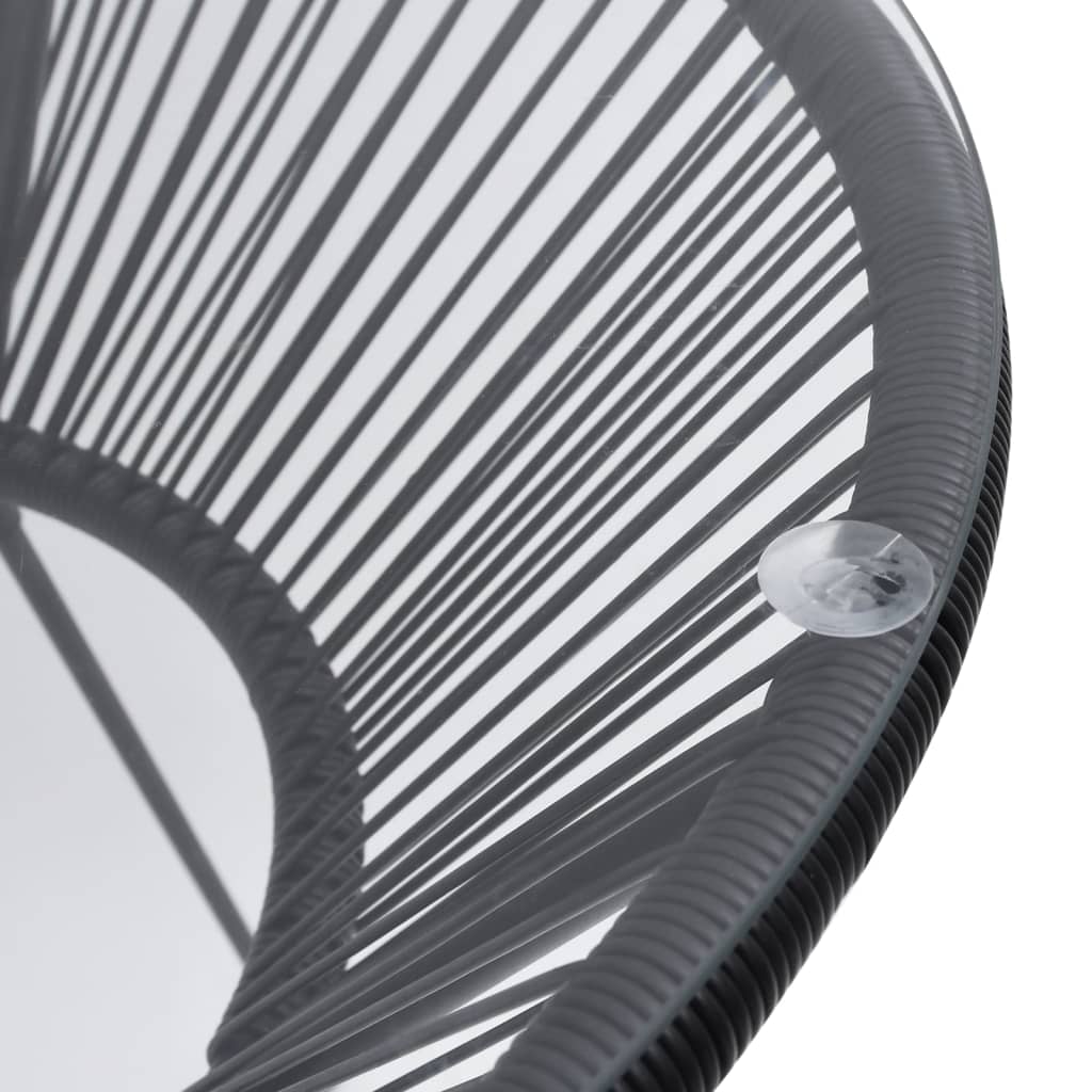 vidaXL Dining Set | Black and Transparent