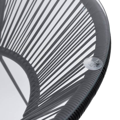 vidaXL Dining Set | Black and Transparent