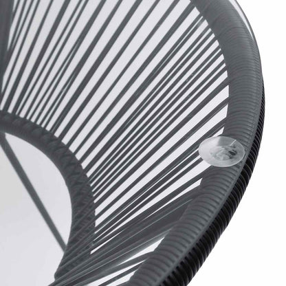 vidaXL 3 Piece Outdoor Dining Set PVC Rattan Black