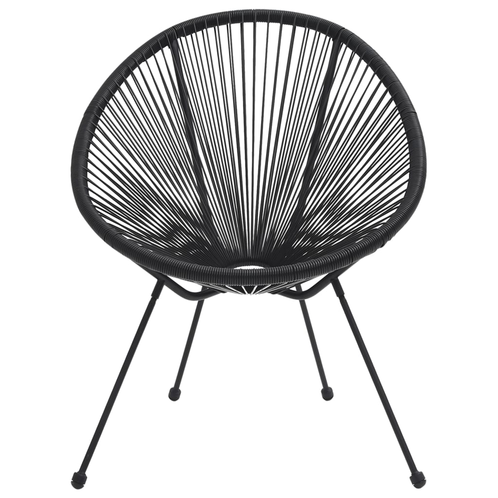 vidaXL Dining Set | Black and Transparent