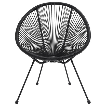 vidaXL Dining Set | Black and Transparent
