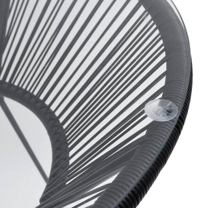 vidaXL Dining Set | Black and Transparent