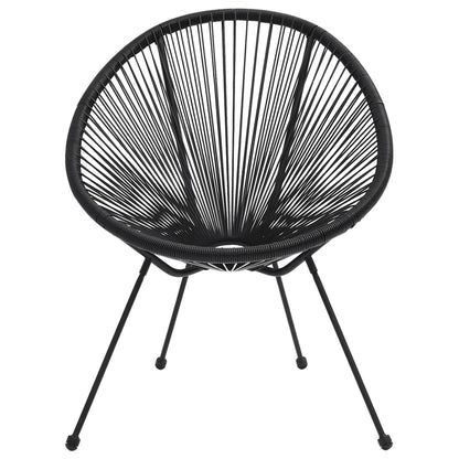 vidaXL Dining Set | Black and Transparent