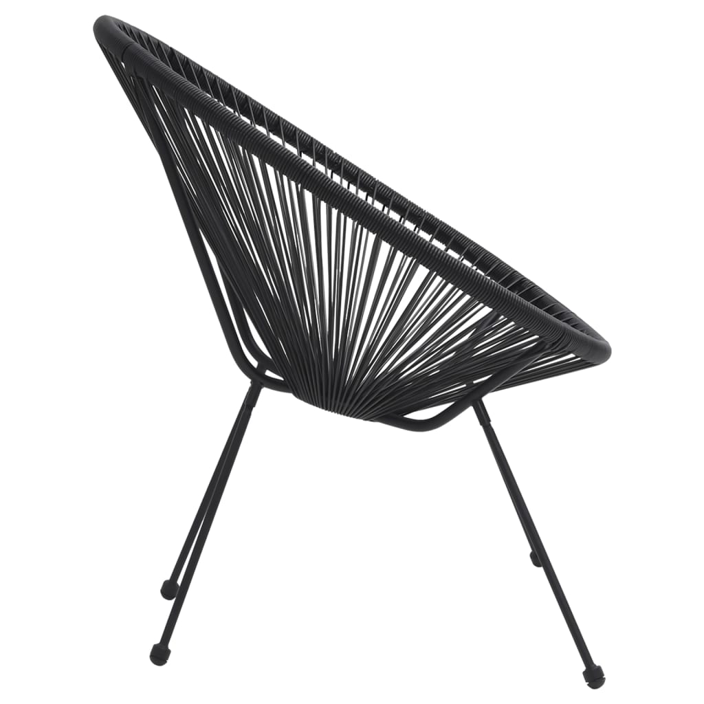 vidaXL Dining Set | Black and Transparent