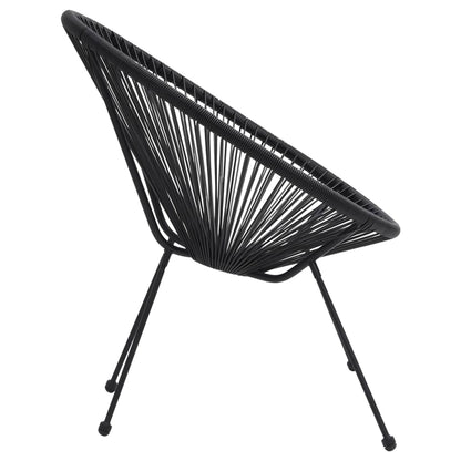 vidaXL Dining Set | Black and Transparent
