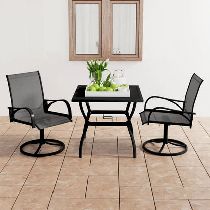 vidaXL Dining Set | Anthracite, Grey | Powder-coated steel, Textilene | Medium