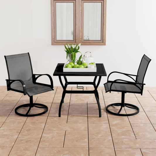 vidaXL Dining Set | Anthracite, Grey | Powder-coated steel, Textilene | Medium