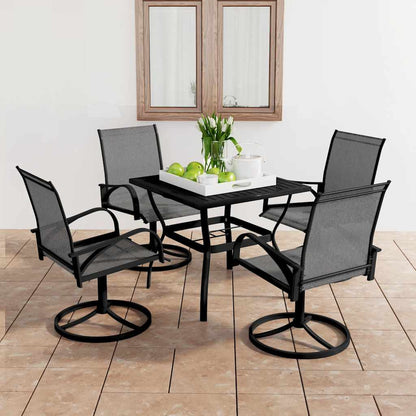 vidaXL Dining Set | Anthracite Grey | Textilene and Powder-Coated Steel