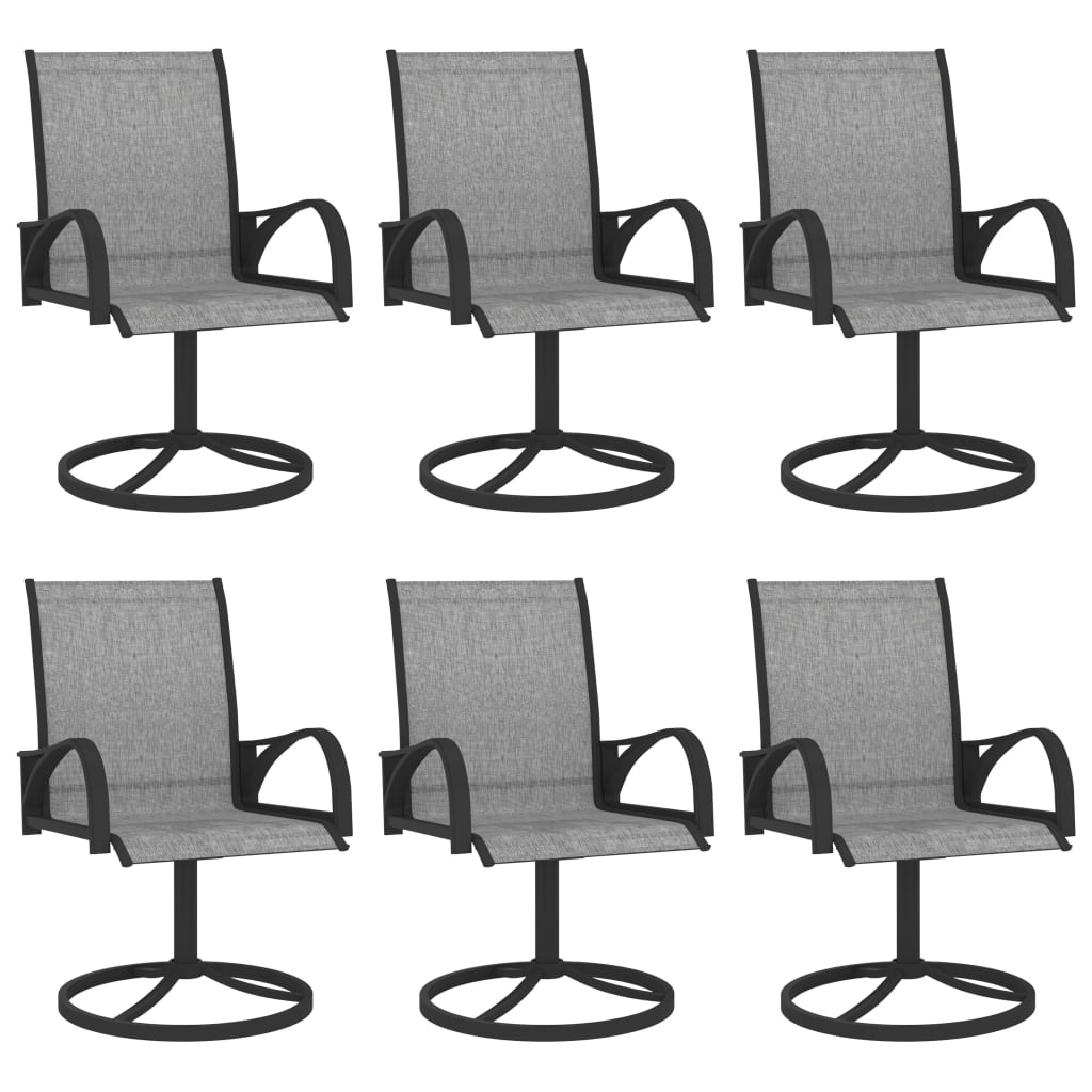vidaXL Dining Set | Anthracite, Grey | Powder-coated steel, Textilene