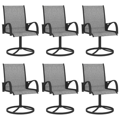 vidaXL Dining Set | Anthracite, Grey | Powder-coated steel, Textilene