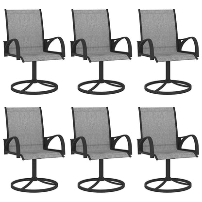 vidaXL 7 Piece Garden Dining Set Textilene and Steel