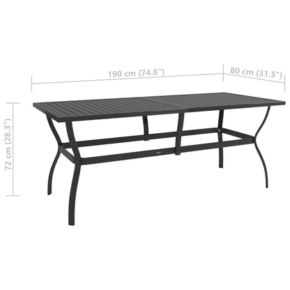 vidaXL Dining Set | Anthracite, Grey | Powder-coated steel, Textilene