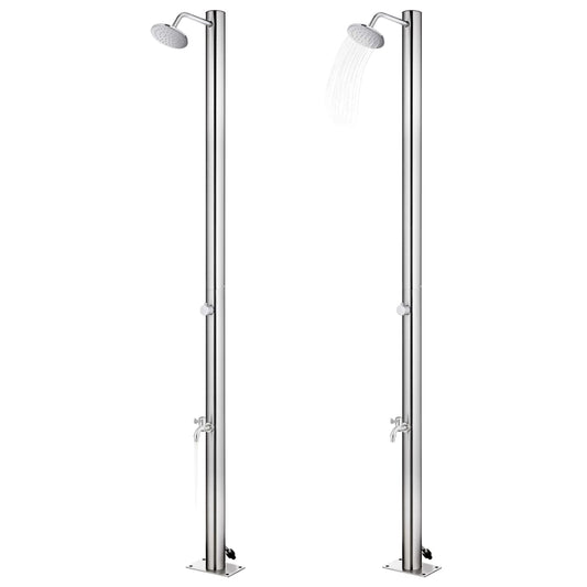 vidaXL Garden Shower 215 cm Stainless Steel