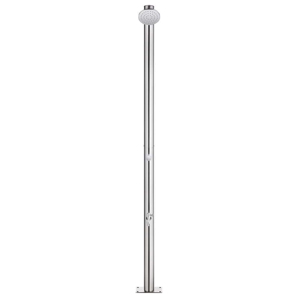 vidaXL Garden Shower 215 cm Stainless Steel
