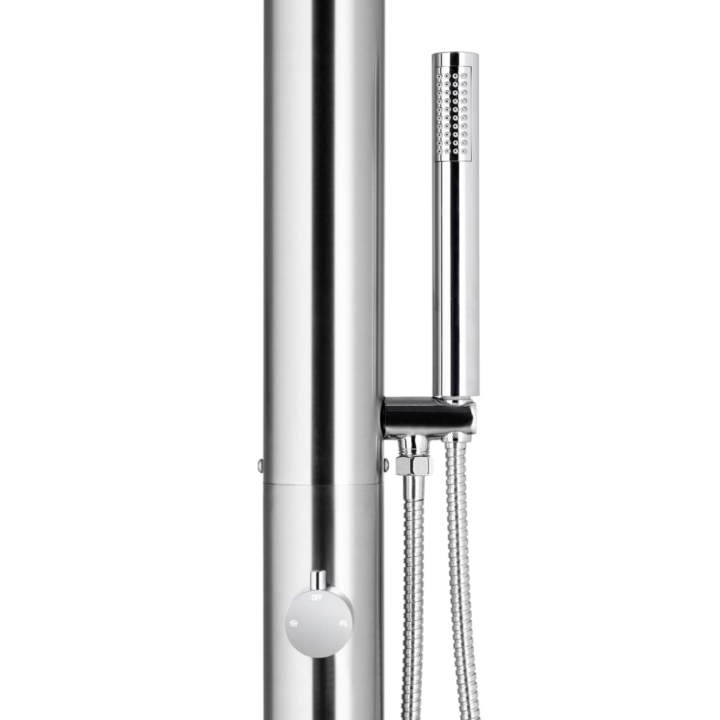 vidaXL Garden Shower 225 cm Stainless Steel