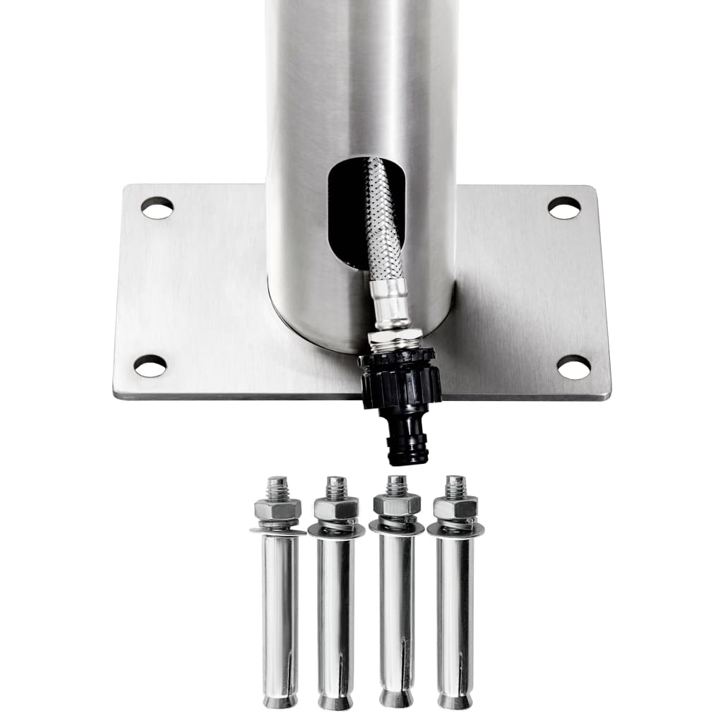 vidaXL Garden Shower 225 cm Stainless Steel