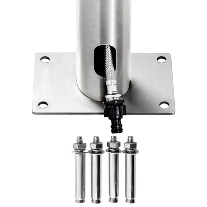 vidaXL Garden Shower 225 cm Stainless Steel