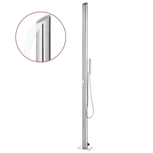 vidaXL Garden Shower 220 cm Stainless Steel
