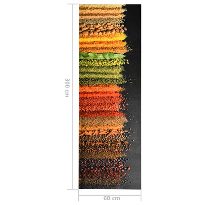 vidaXL Kitchen Carpet Washable Spice 60x300 cm