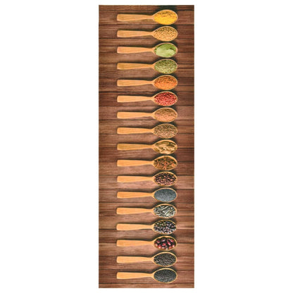 vidaXL Kitchen Carpet Washable Spoons 60x300 cm