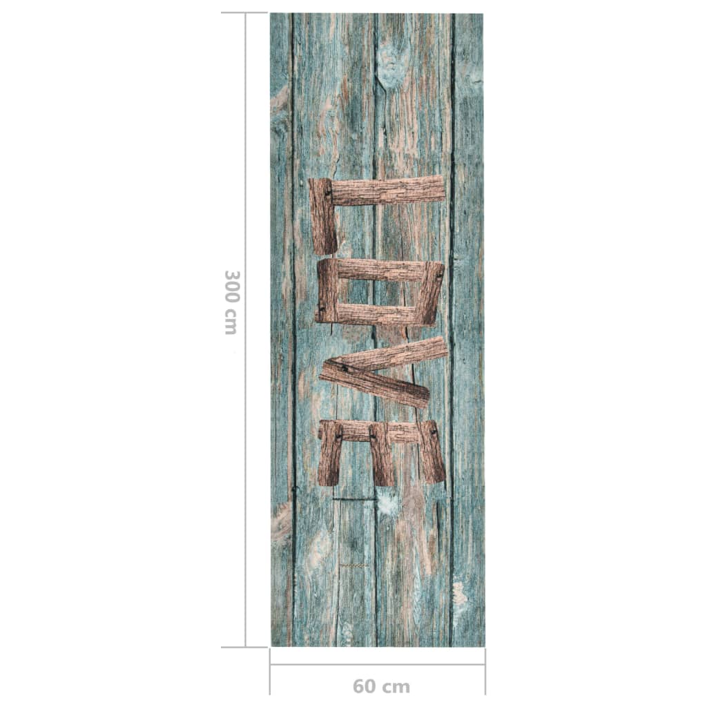 vidaXL Kitchen Carpet Washable Love 60x300 cm