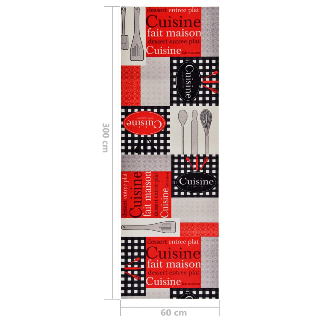 vidaXL Kitchen Carpet Washable Cuisine 60x300 cm