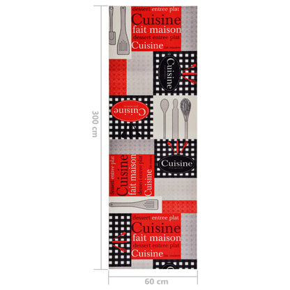 vidaXL Kitchen Carpet Washable Cuisine 60x300 cm