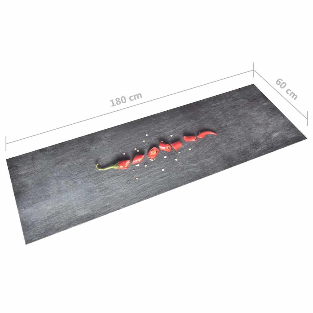 315965 vidaXL Kitchen Carpet Washable Pepper 60x180 cm