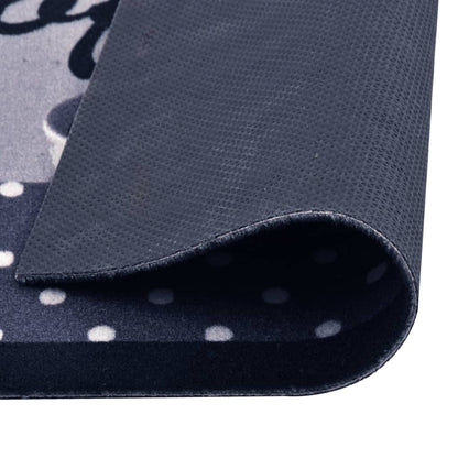 vidaXL Kitchen Carpet Washable Coffee Blue 45x150 cm