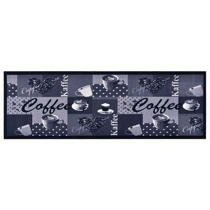 315968 vidaXL Kitchen Carpet Washable Coffee Blue 60x180 cm