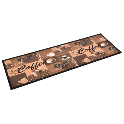 vidaXL Kitchen Carpet Washable Coffee brown 60x180 cm
