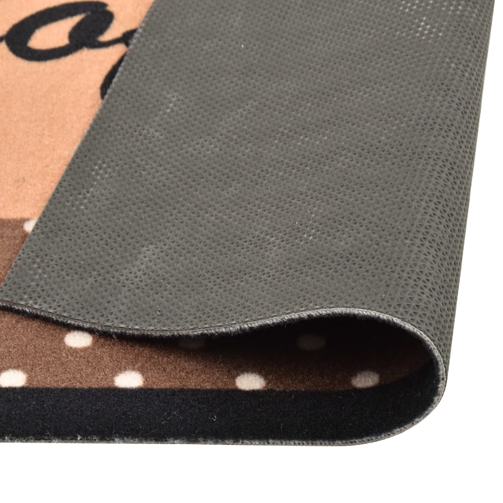 315971 vidaXL Kitchen Carpet Washable Coffee brown 60x180 cm